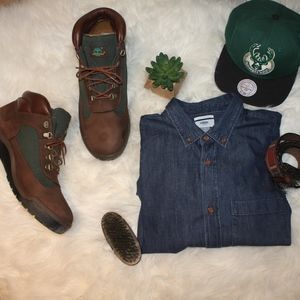 Denim Button Down Casual Shirt